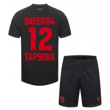 Bayer Leverkusen Edmond Tapsoba #12 Hemmaställ Barn 2023-24 Korta ärmar (+ Korta byxor)